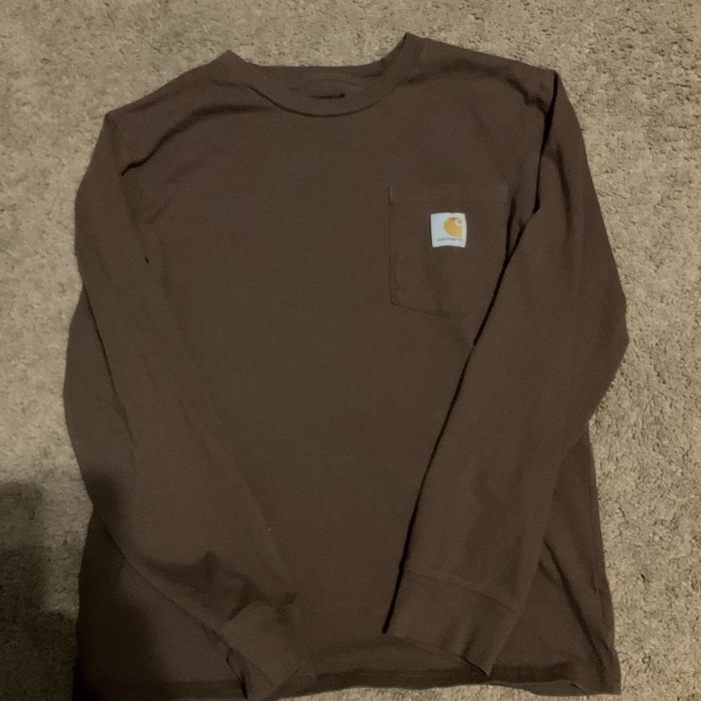 Carhartt Force Shirt  LargeLG  14/16 BoysLong Sleeve Relaxed Fit Pocket Workwear - Picture 2 of 8
